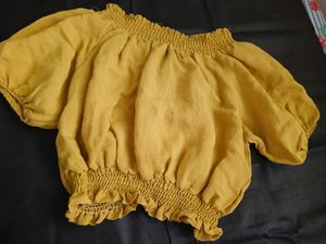 off shoulder tops mustard and red