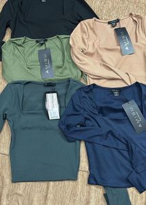 Amisu Brand Square Neck Top
