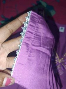 Lavender Embroidered Kurta Set
