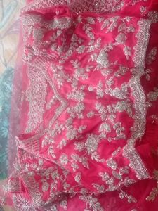 Red Color Net Saree Party Wear