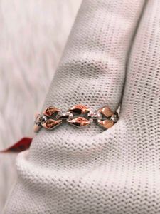 Silver &amp; Rose Gold Tone Fashion Ring