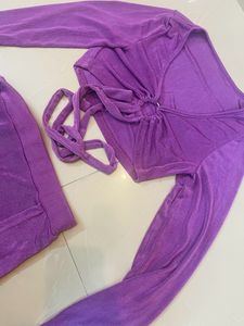 Urbanic Purple Skirt &amp; Crop Top Co Ord Set