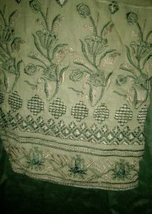 Green Embroidered Kurta with Palazzo