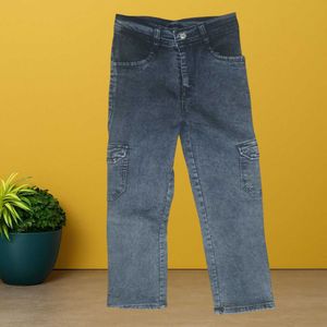 women grey Denim Cargo jeans size 24 (O-16)