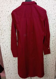 Tommy Hilfiger Burgundy Long Tunic Shirt