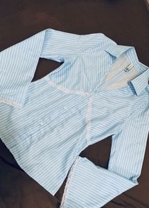 Newme Striped Lace Trim Top32-34