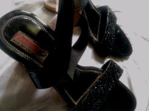 Crystal Black Heels 👠 Women