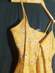 Faballey Yellow Floral Printed Western Top(women&#39;s)
