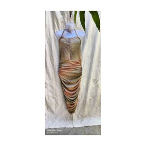 DAMN GORGEOUS RUCHED LONG BODYCON