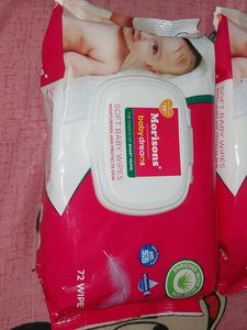 Morrisns SoftBaby Wipes Combo Of 2 Packs - 72 Each