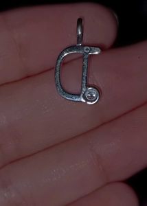 925 Silver &#34;D&#34; Alphabet Pendant