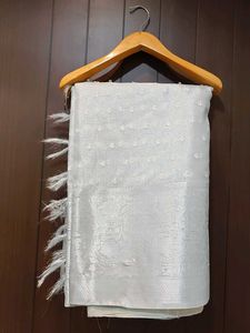 Elegant silver Saree