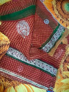 Festive Wear Red Saree