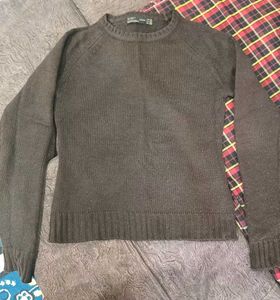 Brown Woolen Sweater For Women
