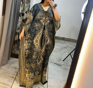 Orange Patterned Caftan Dress