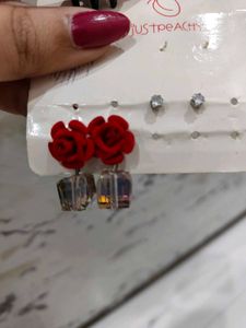 Rose Drop Earrings Combo