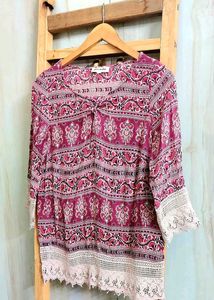 Cotton Printed Top Size-34