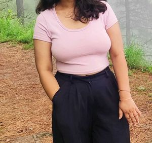 Baby Pink Crop Top