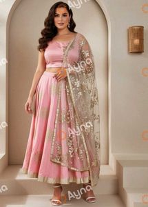 Pink Silk Bridal Lehenga Choli