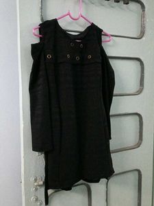 Cold Shoulder Black Mini Dress