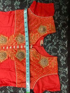 Carrot Toned Colour Embroidered Anarkali