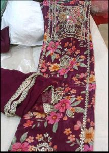 purple dress material