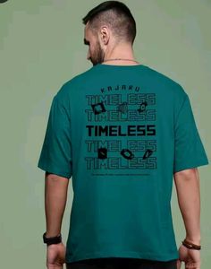 Men Typographic Print Oversized Fit T-Shirt