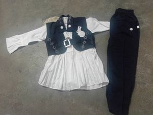 Girl's Dress with Jacket and Pants
