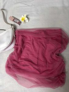 Coral One-Shoulder Top