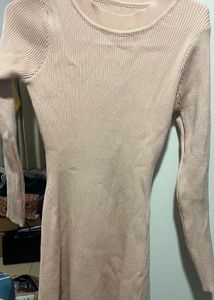 Full Sleeves Pink Dress