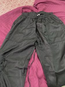 Black Drawstring Casual Pants
