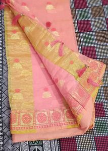 Peach Banarasi Saree