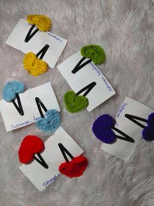 crochet heart hair clip ❤️