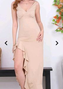 Elegant Beige Maxi Dress