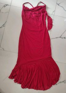 Burgundy Bodycon Midi Dress