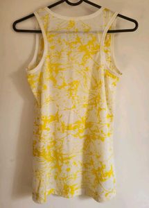 2-Piece Yellow Crop-Top &amp; Tank-Top S
