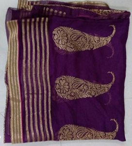 Purple Paisley Saree