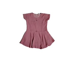 Dusty Rose Short Sleeve Peplum Tunic Top
