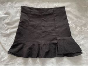 Combo Deal: Black Crop Top &amp; Denim Skirt