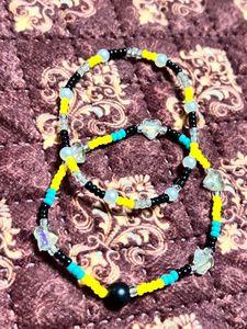 Colorful Heart Bead Bracelet Set Of 8