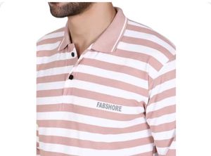Fabshore  New Mens Polo Kollar stripted Tshirt