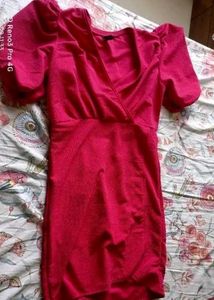 Chic Pink Puff Sleeve Dress