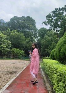 Pink Printed Kurta