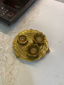 Golden Pooja Thali