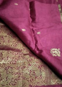 **Price Drop**Maroon Silk Border Saree