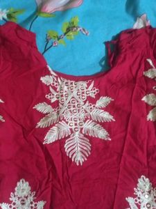 Magenta Pink Tie Knot Kurti