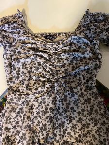Floral Ruched Mini Dress