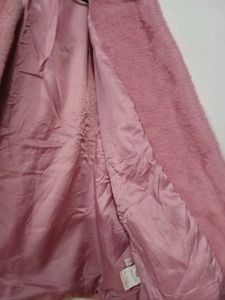 Heavy Pink Faux Fur Coat