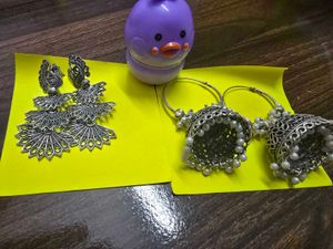 Statement Earrings(with A Cute Purple Lipbalm)