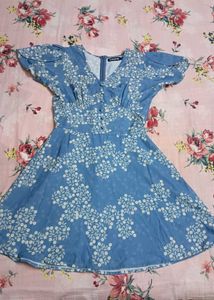 SASSAFRAS Floral Print A-Line Dress
